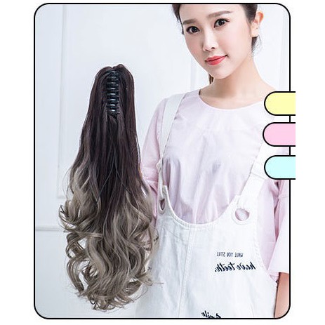 Ngoạm tóc giả ombre ❤️FREESHIP❤️ kẹp ngoạm tóc giả, tóc giả nữ kẹp ngoạm, quặm tóc giả nữ Sỉ 70k