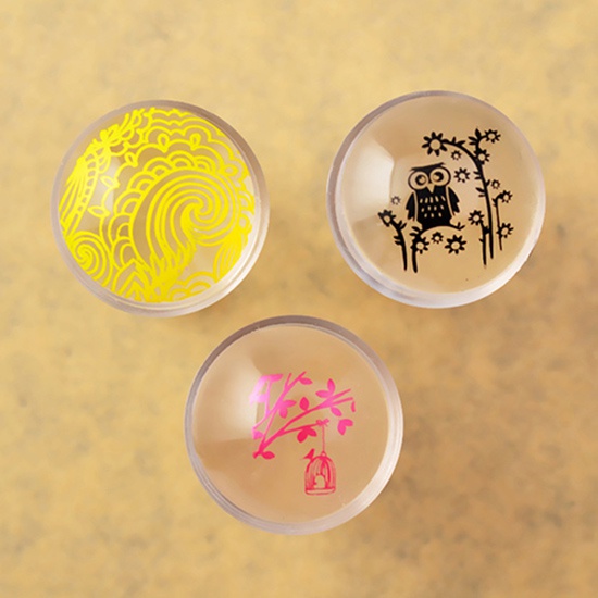 Set 2 Dụng Cụ In Móng Tay Mini Trong Suốt DIY