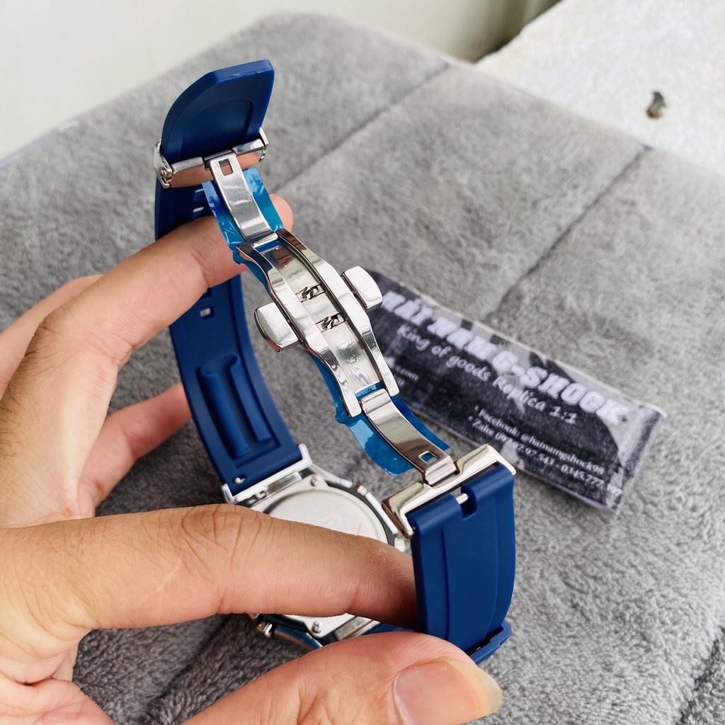 Đồng hồ nam G-SHOCK GA-2100-1A Custom Silver Blue | GA-2100 Custom | Full phụ kiện | Bảo hành 2 năm
