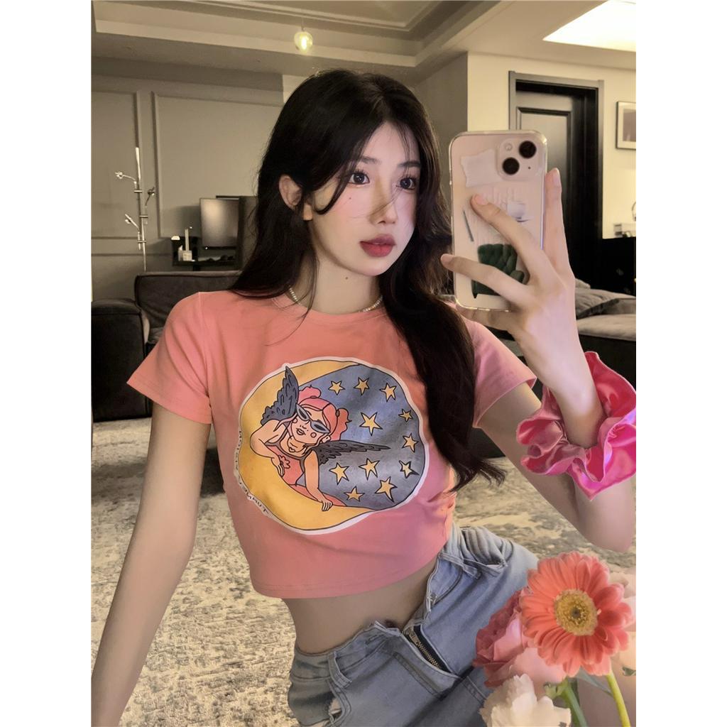 62353 BMstyle Áo Thun Ngắn Mỏng Vừa Vặn Phong Cách Mùa Hè Mới