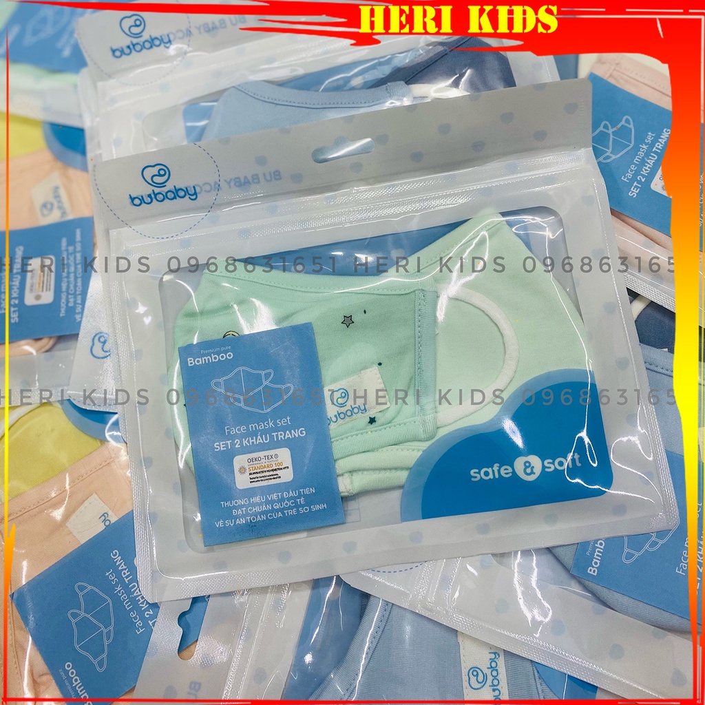 Khẩu Trang Bu, Bubaby Kháng Khuẩn Cho Bé 1Y - 3Y