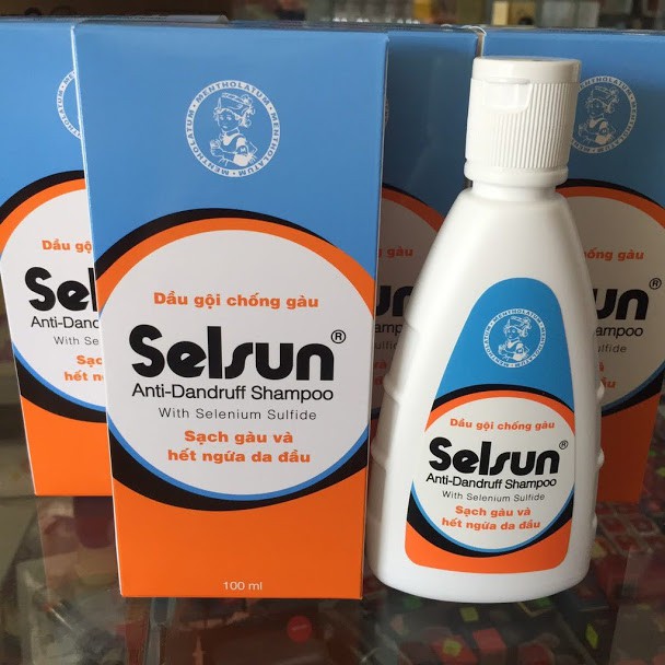 Bộ sản phẩm chống gàu Selsun (Dầu gội chống gàu Selsun 100ml + Dầu xã dưỡng tóc Selsun 100ml)