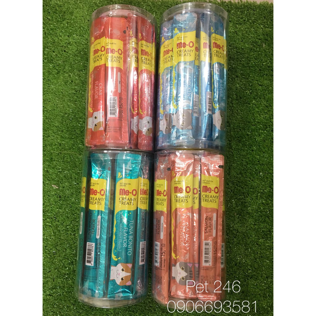 Que kem thưởng cho mèo Me-O Creamy Treats hộp 36 Ống