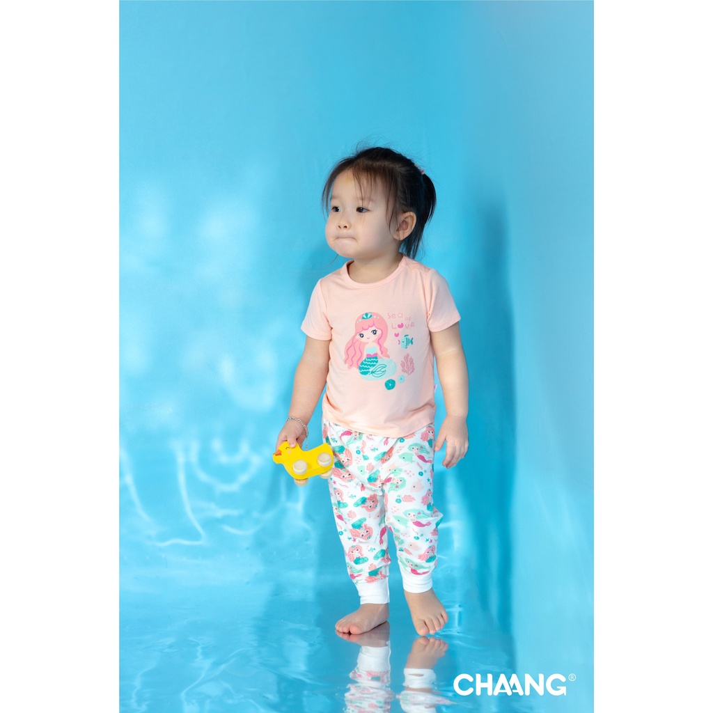 [CHÍNH HÃNG] Bộ cộc tay khuy vai quần dài trẻ em họa tiết The Sea Chaang