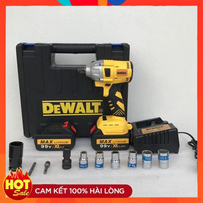 [Hàng Tốt] Máy siết bulong Dewalt không chổi than tặng kèm bộ phụ kện