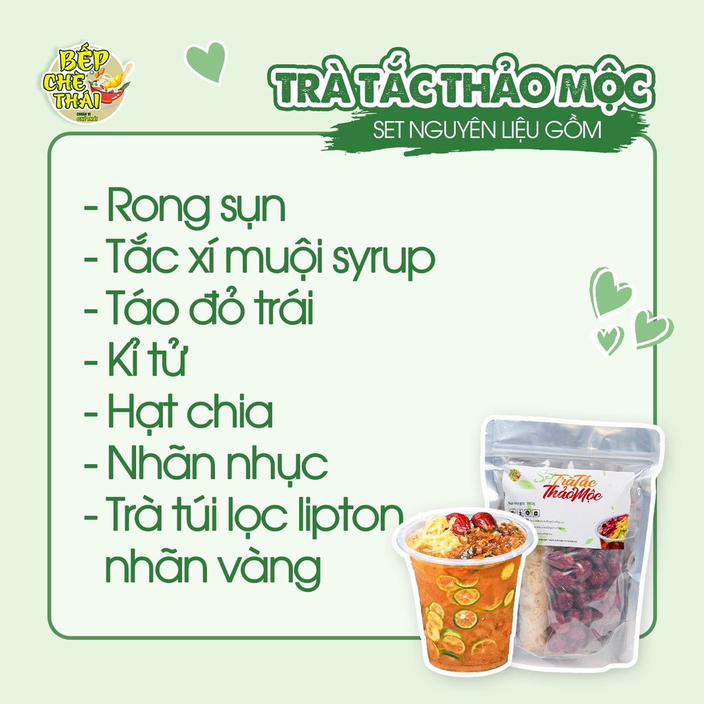 Trà tắc xí muội - set nguyên liệu trà tắc thảo mộc xí muội 20 ly - ảnh sản phẩm 2