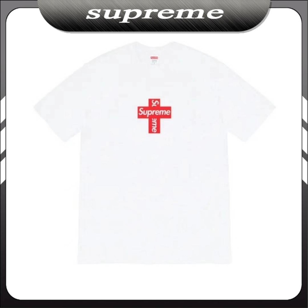 Supreme nam và nữ Áo phông nửa tay Supreme Cross Couple