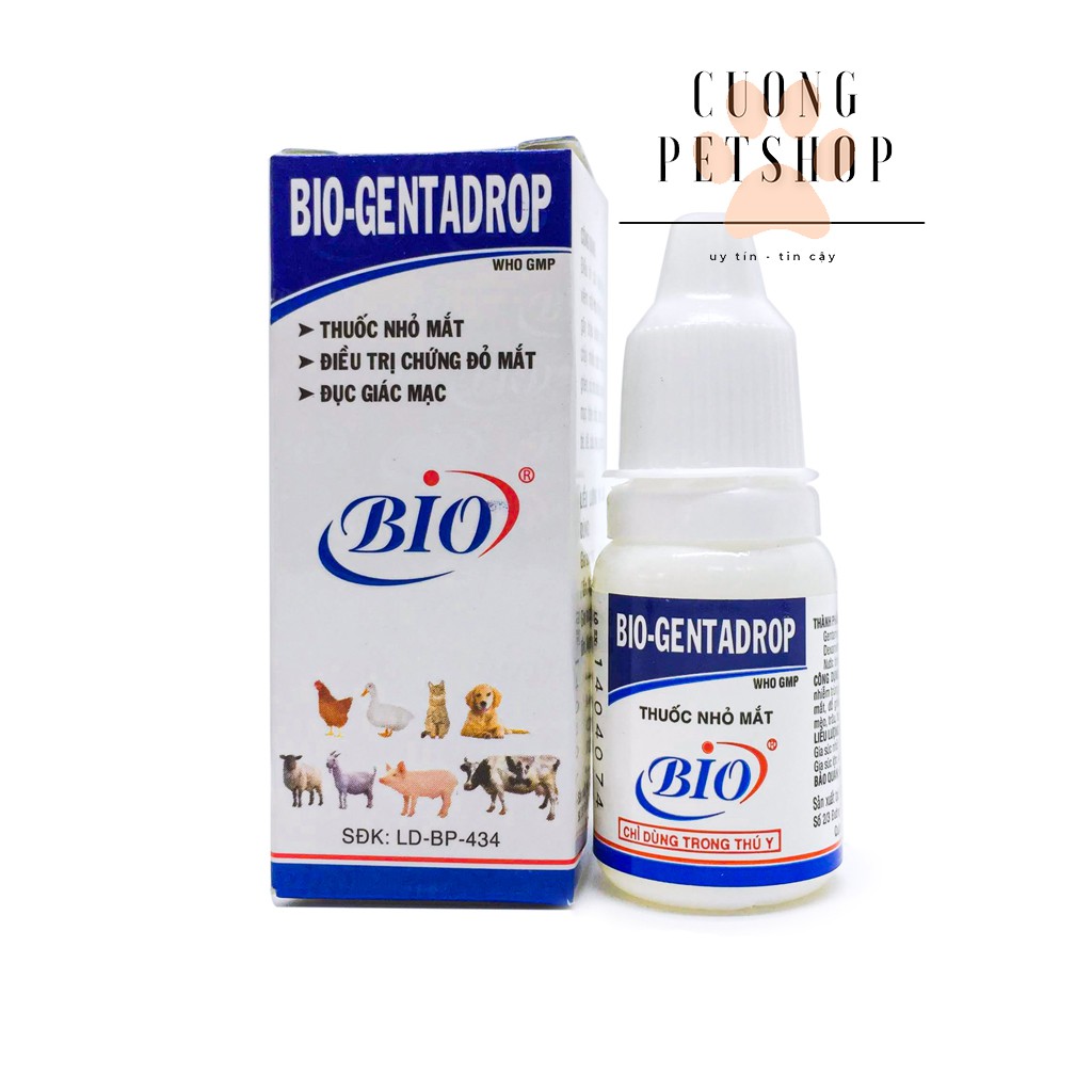 BIO - GENTADROP nước nhỏ mắt thú cưng chó mèo - Cuongpet