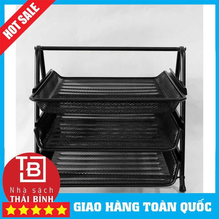 [SALE SỐC] KHAY ĐỰNG HỒ SƠ TOPPOINT 3 TẦNG HY62001A - Màu Đen