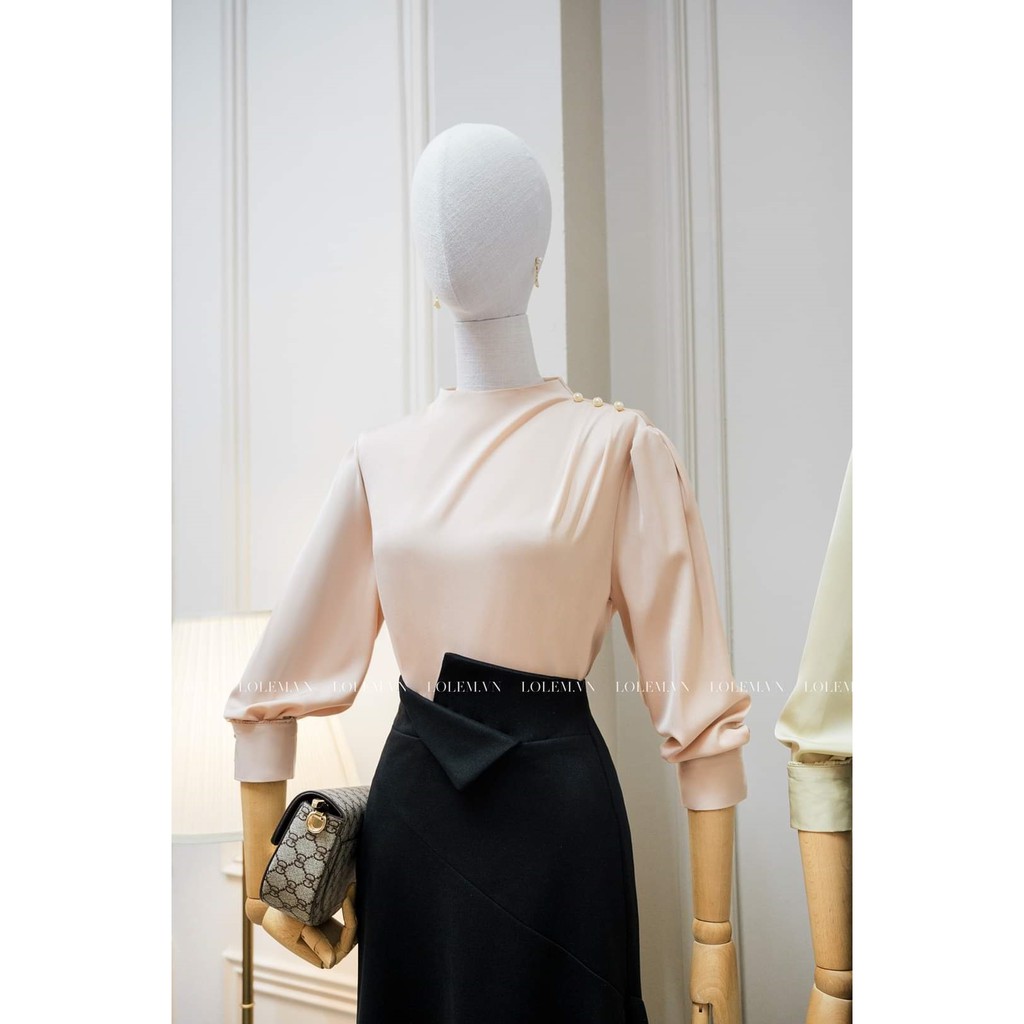 Áo sơ mi công sở ❣️FREESHIP❣️ ÁO SƠ MI SANG TRỌNG ĐÍNH NGỌC VAI CƯỜM - Hàng thiết kế chuẩn