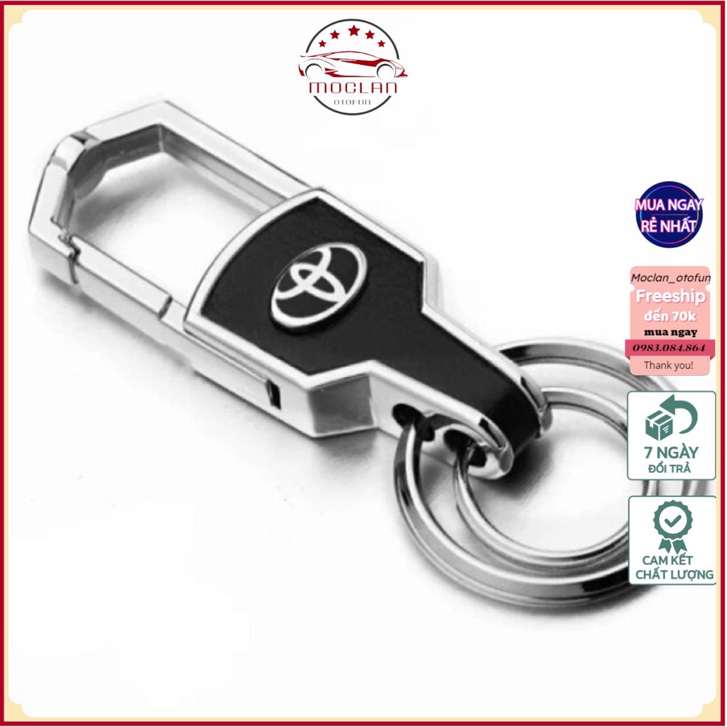 Móc khóa da cao cấp logo hãng Toyota - kiA - Hyundai- Mazda - Honda - ford