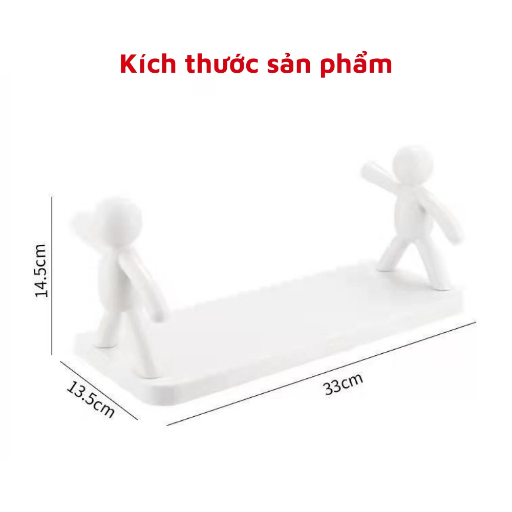 Kệ dán tường để đồ nhà tắm nhà bếp đa năng hình người độc đáo siêu dính tiện lợi