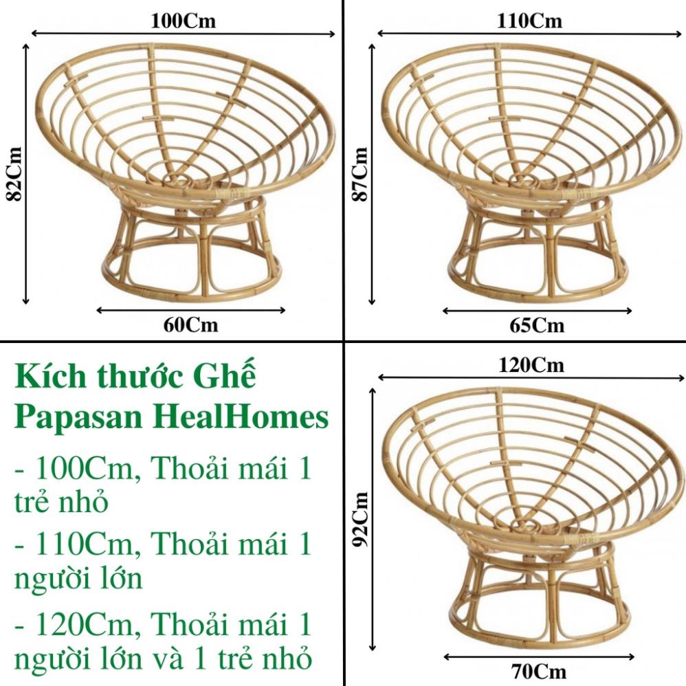 Ghế lười thư giãn Papasan 1m2 mây phòng ngủ cho bé, decor ban công nằm thư giãn, trang trí phòng khách vip / Đà Nẵng | BigBuy360 - bigbuy360.vn