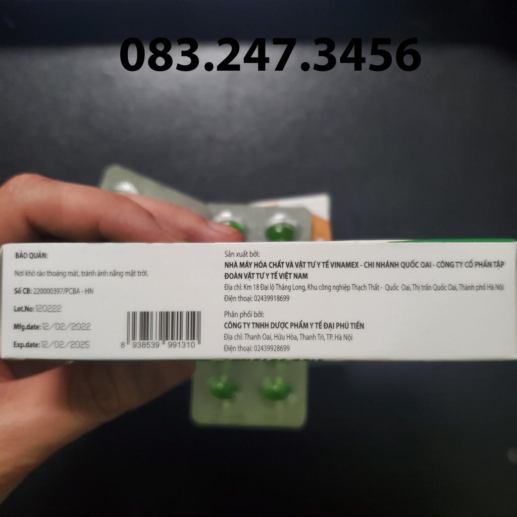 Viên xông Hương tràm bạc hà ,khuynh diệp ,ngải cứu,tía tô hộp 20 viên , mix bất kì các loại