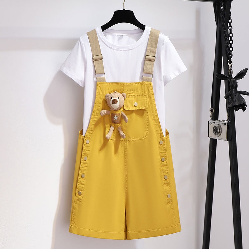 Quencen yzm Bộ Đồ Hai Mảnh Quần Short Ống Rộng Cỡ Lớn Phong Cách Phương Tây Thời Trang Dành Cho Nữ