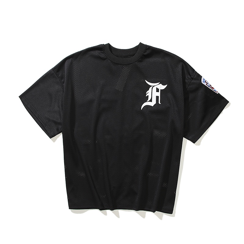 * * * Áo Thun Ngắn Tay Dáng Rộng In Chữ FEAR OF GOD FOG mainline Phong Cách Đường Phố Cho Nam Và Nữ