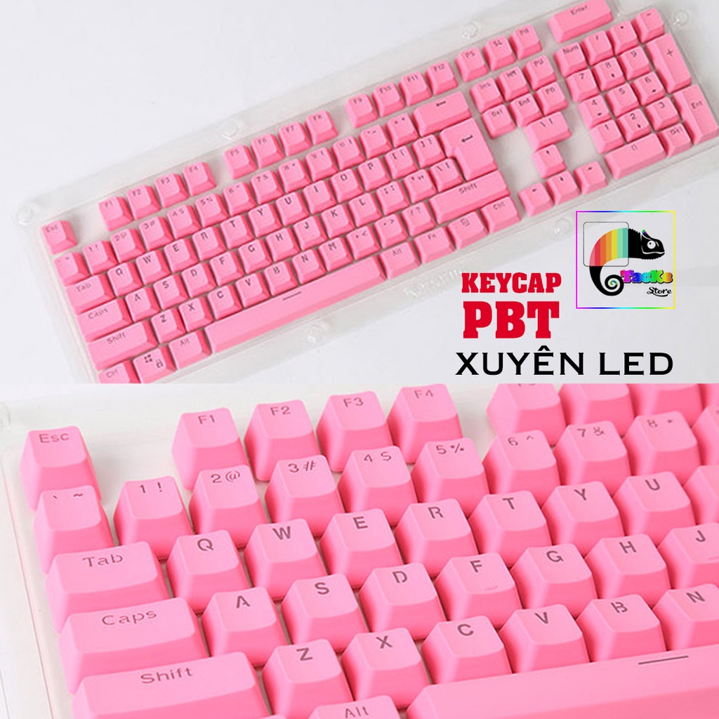 [NHIỀU MẪU] Keycap PBT xuyên Led 104 phím, 87 phím dành cho bàn phím cơ