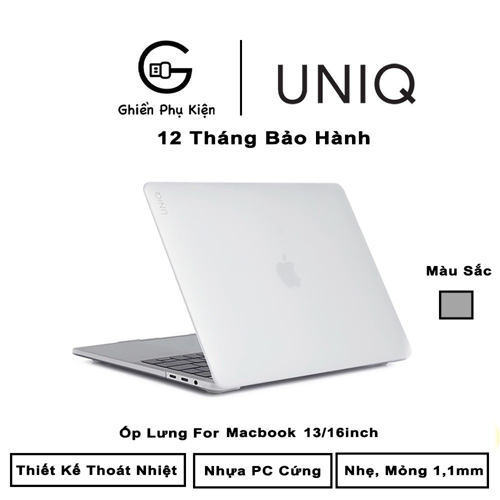 Ốp UNIQ Husk Pro Claro For Macbook Pro/Air 13/16inch - Hàng Chính Hãng