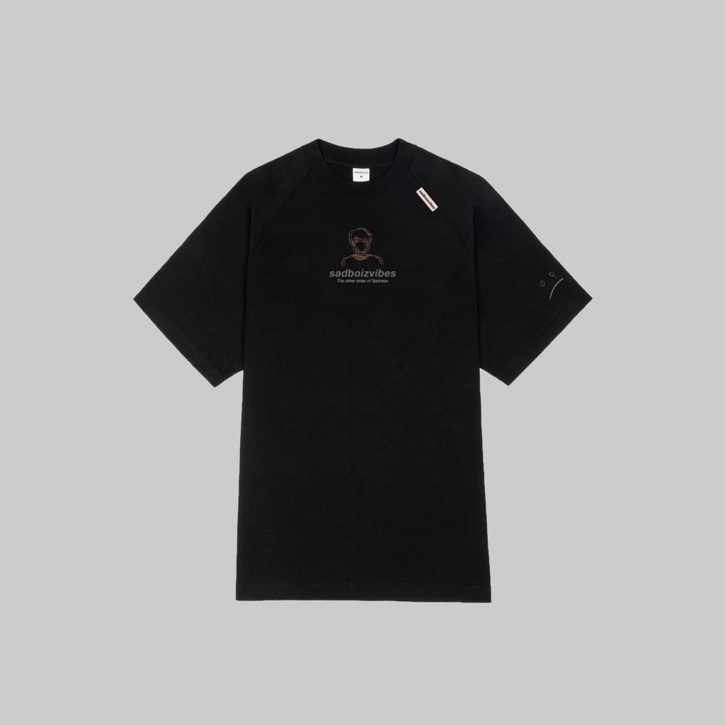 Áo thun tay lỡ SADBOIZ PORTRAIT TEE  form rộng nam nữ unisex oversize basic cotton BLACK and WHITE