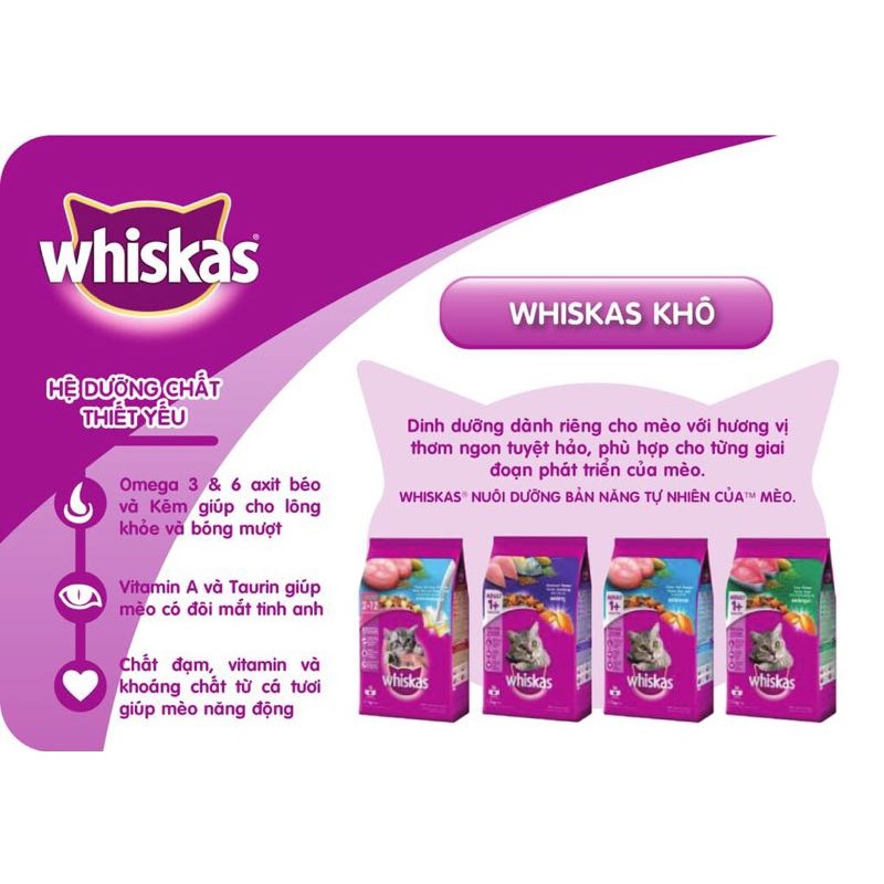 Thức Ăn Cho Mèo Trưởng Thành Whiskas Túi 1,2kg #Tintin Pet Store