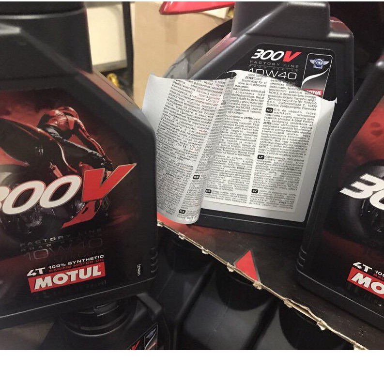 [Tặng Lọc Nhớt] Nhớt Motul 300V 10w40 Tem 3 Lớp (Pháp)