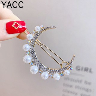 Kẹp tóc đính đá hình mặt trăng