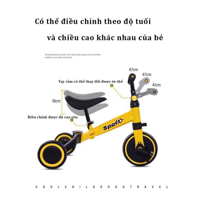 VKZ HSGD XE CHÒI CHÂN CÓ THỂ MỞ BÁNH THÀNH XE ĐẠP, XE THĂNG BẰNG CHO BÉ TỪ 18 THÁNG 44