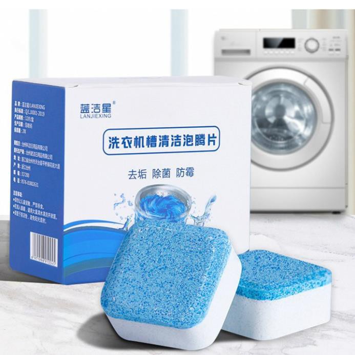 Hộp 12 viên tẩy lồng giặt loại bỏ cặn bẩn bảo vệ máy giặt Siêu thị Tiêu Dùng Online Giá Rẻ