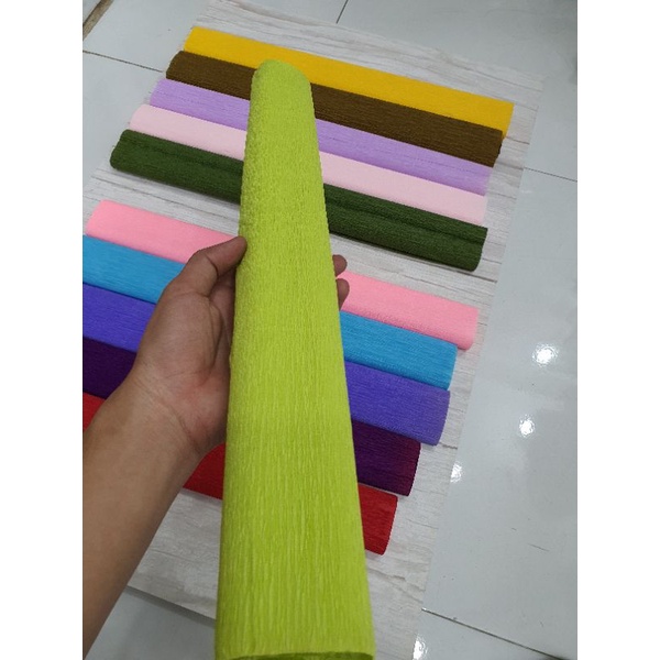 GIẤY NHÚN ĐỦ MÀU TQ(1 cuộn 50×250cm)