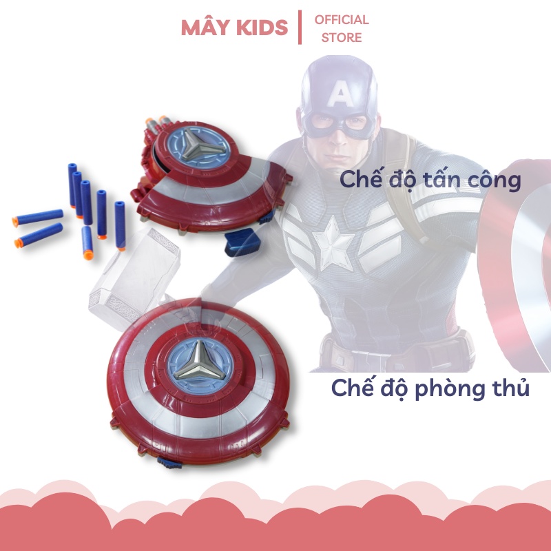 Khiên độ trưởng Mỹ Captain, đồ chơi khiên anh hùng nhập vai cho bé - Mây Kids