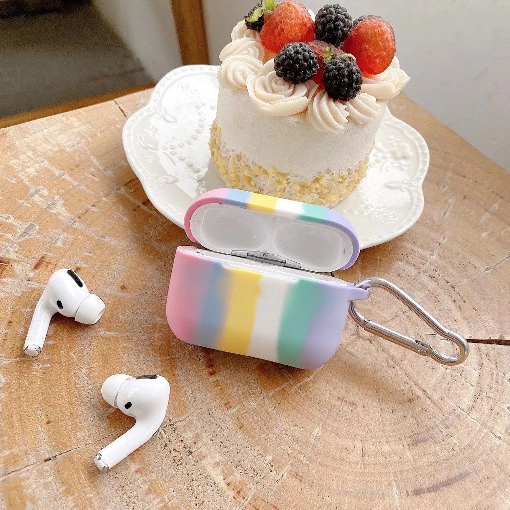 Vỏ Bảo Vệ Hộp Sạc Tai Nghe airpods 1 2 airpods pro 3 Không Dây Hình Nơ Ngọc Trai 3D Trong Suốt