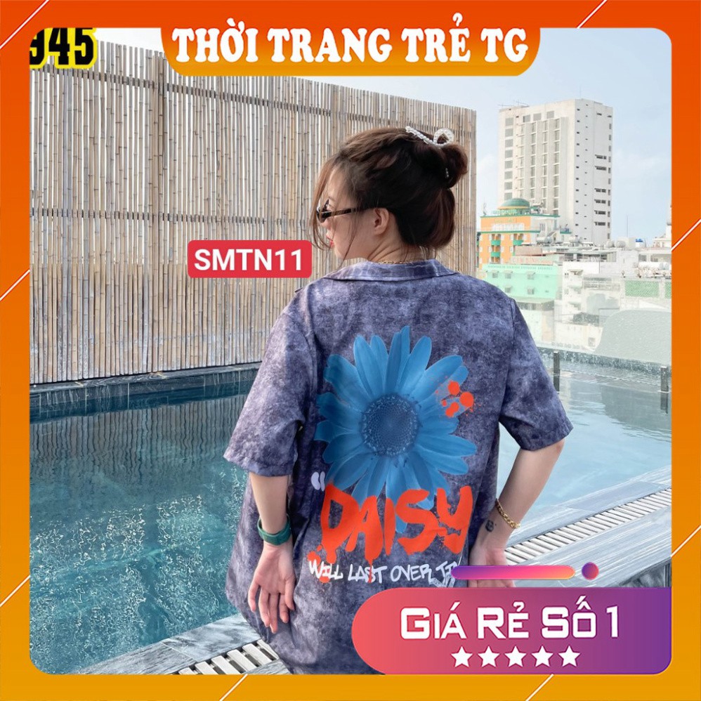 Áo sơ mi tay ngắn 𝑭𝒓𝒆𝒆𝒔𝒉𝒊𝒑 Áo sơ mi Unisex SMTN08 3D Form Rộng, Tay Lỡ Unisex