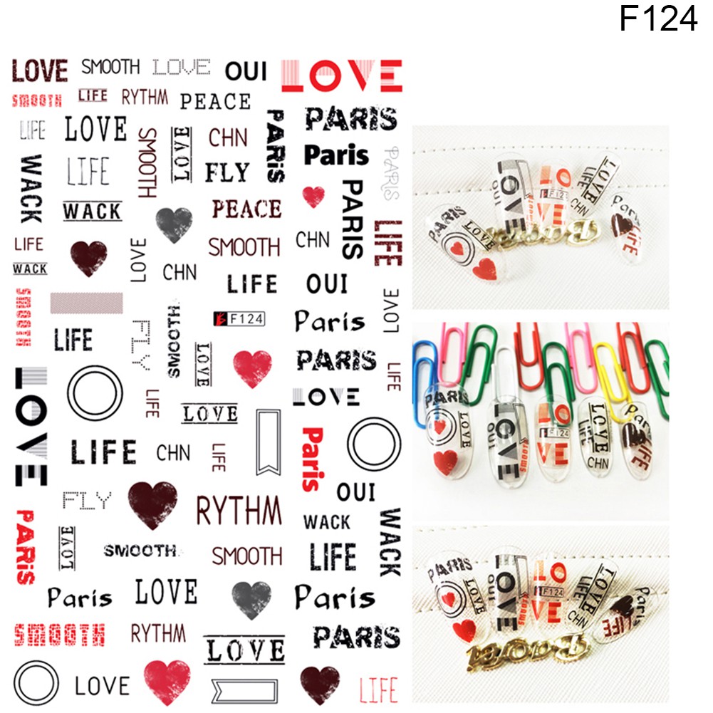 Sticker dán móng họa tiết hình chú gấu trúc đáng yêu