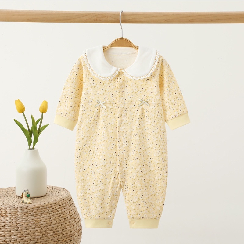 Body dài tay cho bé gái, bodysuit liền thân 100% cotton, hàng xuất Hàn cao cấp _ BD42