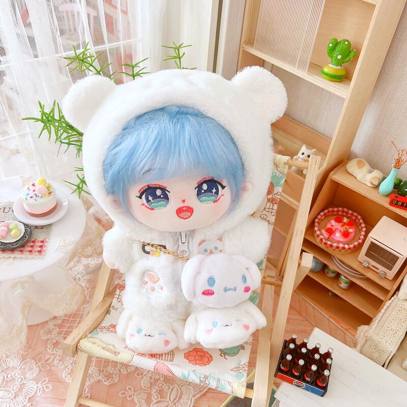 Bộ Quần Áo Khoác Gấu Nâu Thay Thế Cho Búp Bê 20CM Sana Jungkook Twice Aespa