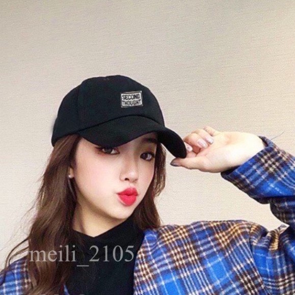 Mũ lưỡi trai second thought phong cách ulzzang nhiều màu