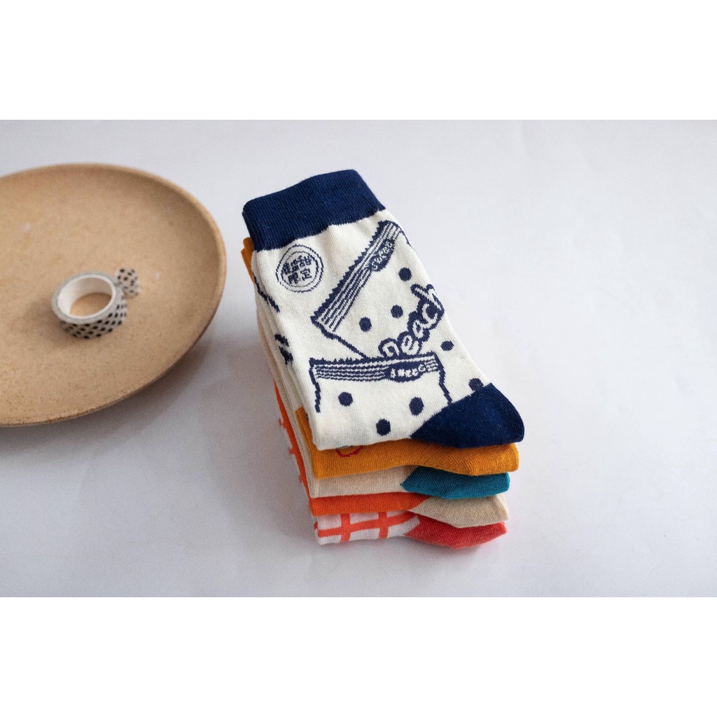 Vớ Cotton Cổ Trung Họa Tiết Hoạt Hình Phong Cách Nhật Bản Dễ Thương Thời Trang Cho Nữ