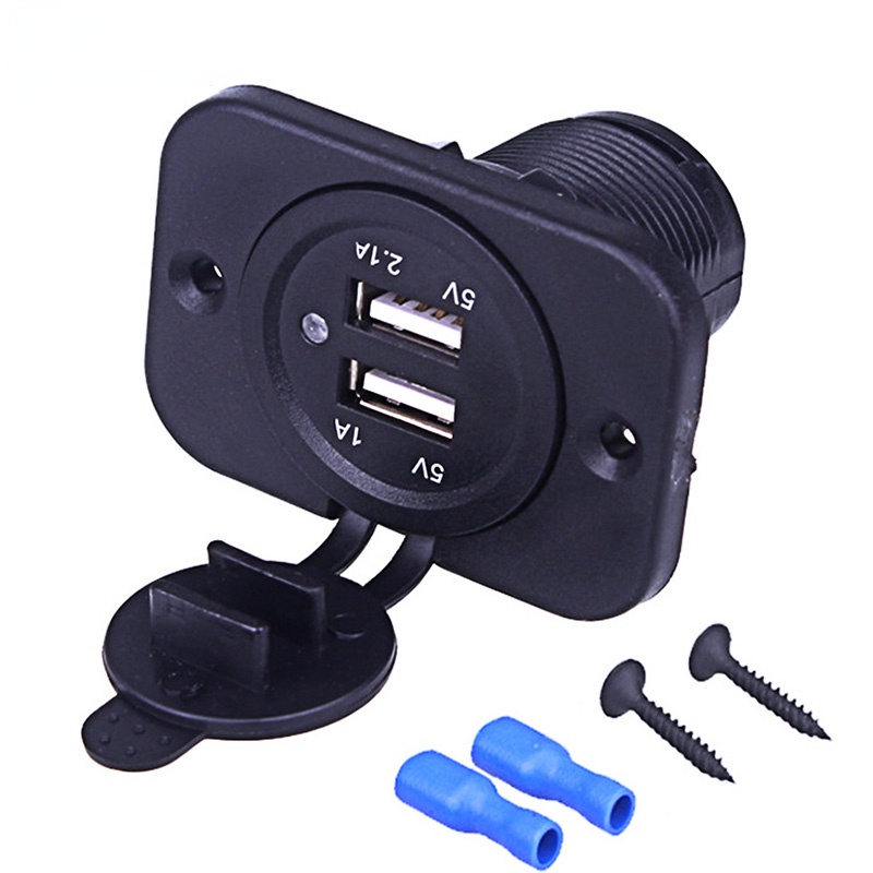 Ổ Cắm Sạc Hai Cổng USB 5V 3.1A 12V Chống Thấm Nước Cho Xe Hơi / Tàu Thuyền / Xe Tải