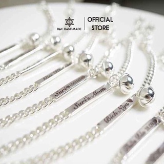Lắc tay Bạc Handmade.Vòng tay bảng tên bé iu bạc nguyên chất-Bạc Handmade