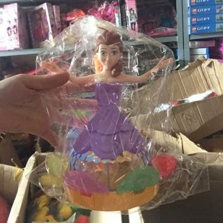 Đèn lồng trung thu đèn elsa tím hồng có nhạc