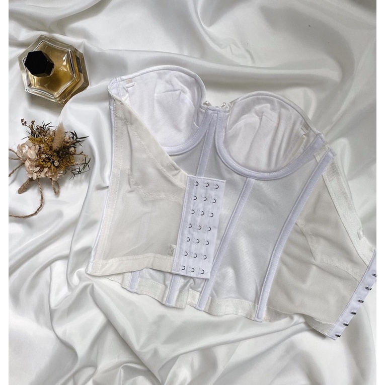 Áo corset trắng trơn 2hand