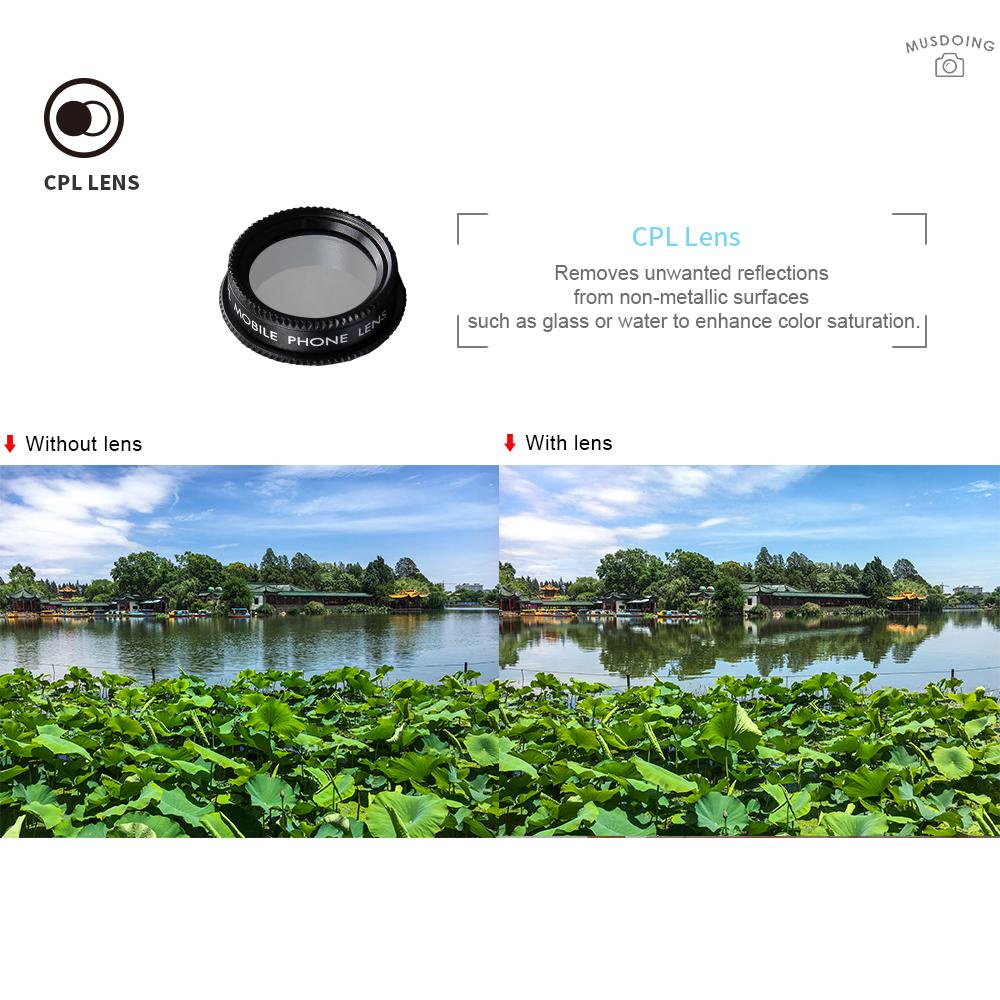 ღ  APEXEL APL-DG7 7 in 1 Cellphone Lens Kit 198° Fisheye Lens 0.36X Wide Angle Macro Lens CPL Kaleidoscope 2X Telescope Lens for iPhone Samsung Huawei Xiaomi Phone