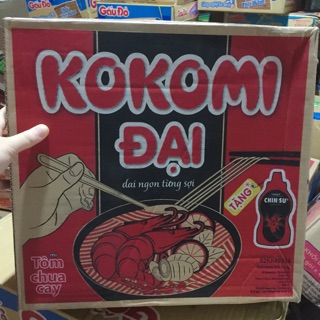 Mì Kokomi Đại TẶNG 1 CHAI TƯƠNG ỚT CHIN-SU thùng 30 gói 75g