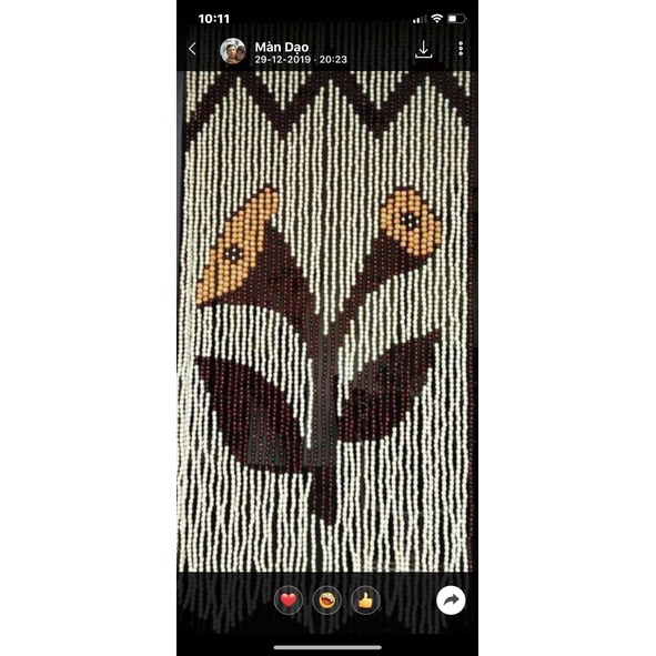 Mành hạt gỗ hình hoa loa kèn kt rộng 1m x cao 2m,Rèm hạt gỗ hình sóng treo phòng thờ,màn rèm hạt treo cửa