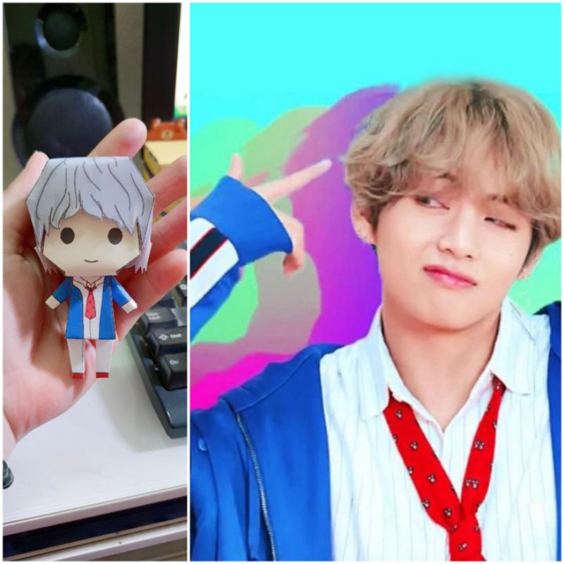 Mô Hình Giấy Chibi BTS V DNA
