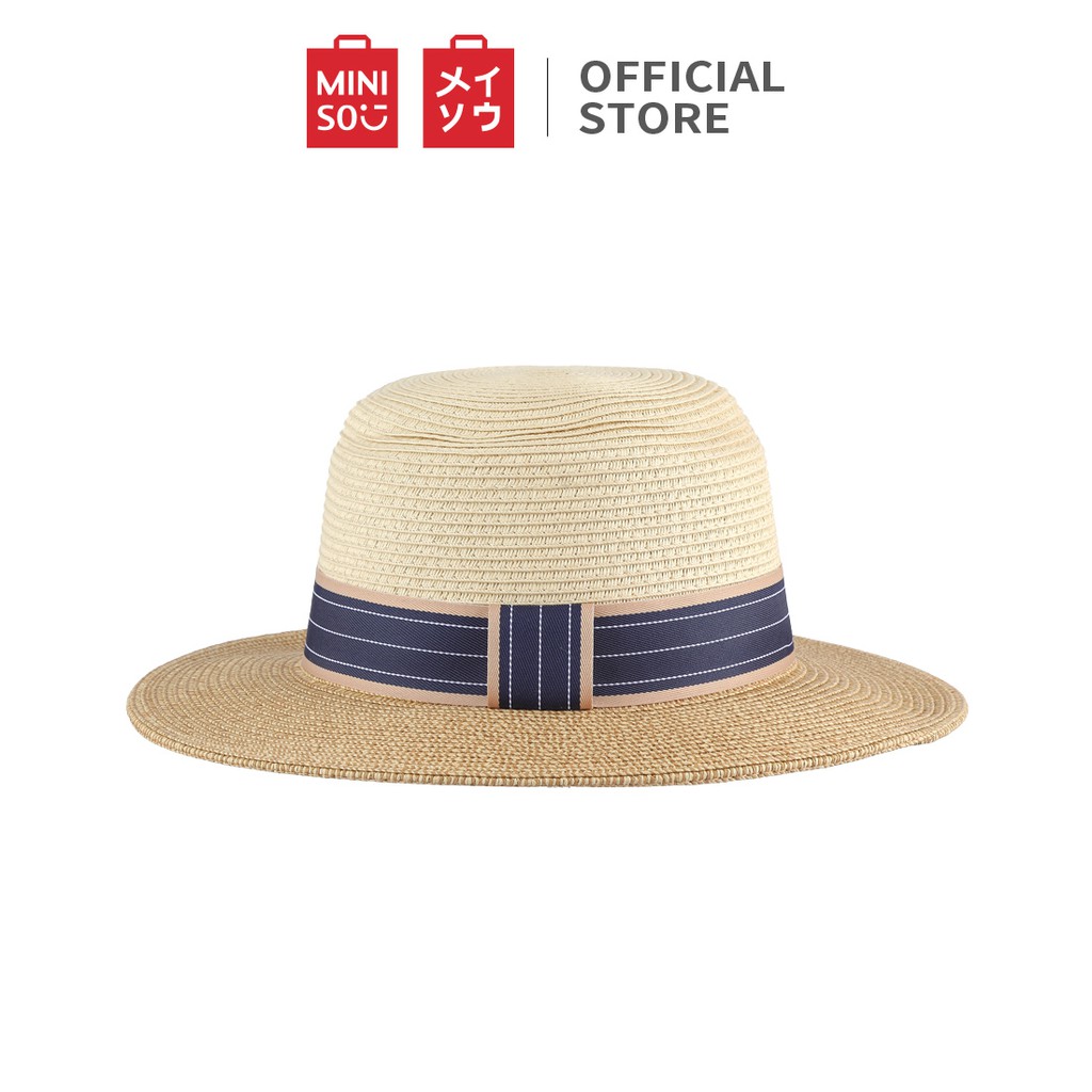 Nón cói vành nữ Hai màu British Style Miniso