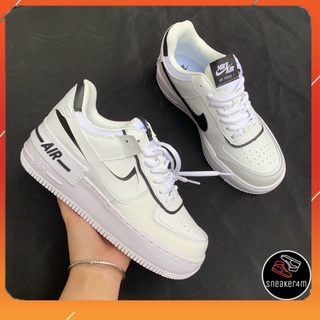 [sneaker4m] giày thể thao Af1 shadow trắng đen độn đế nữ