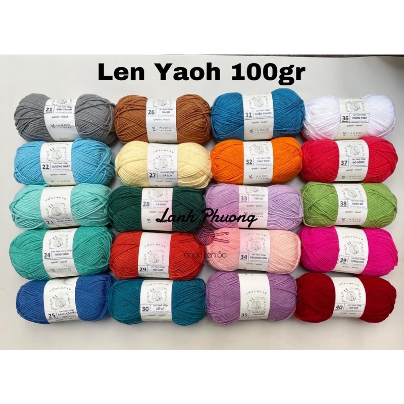 Len Yaoh, Len Yaoh Love Wool Sợi To 3mm Cuộn 100gr Đan Móc Thu Đông