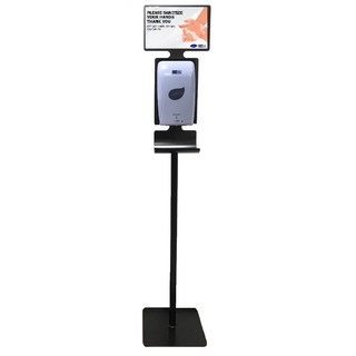 Máy xịt cồn sát khuẩn tay cảm ứng AIM có chân đứng hộp vuông - Automatic Hand Sanitizer Dispener with Floor Stand