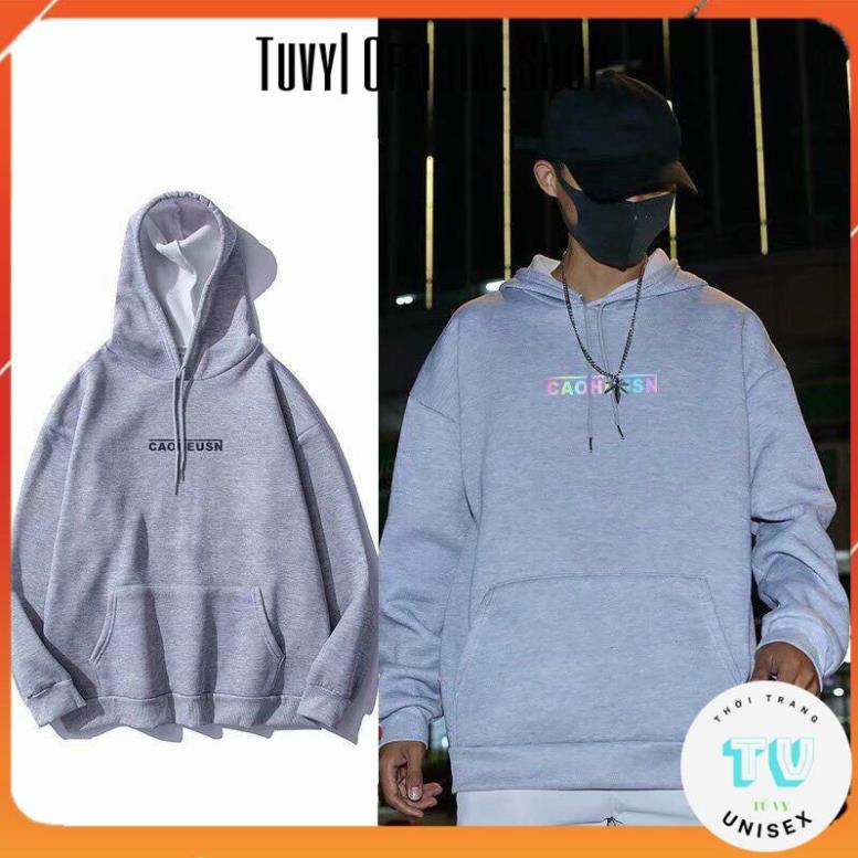 Hoodie nam FREESHIP Áo hoodie nỉ nam nữ form rộng unisex phản quang phát sáng flash tam giác nỉ cotton dày ấm nhiều màu